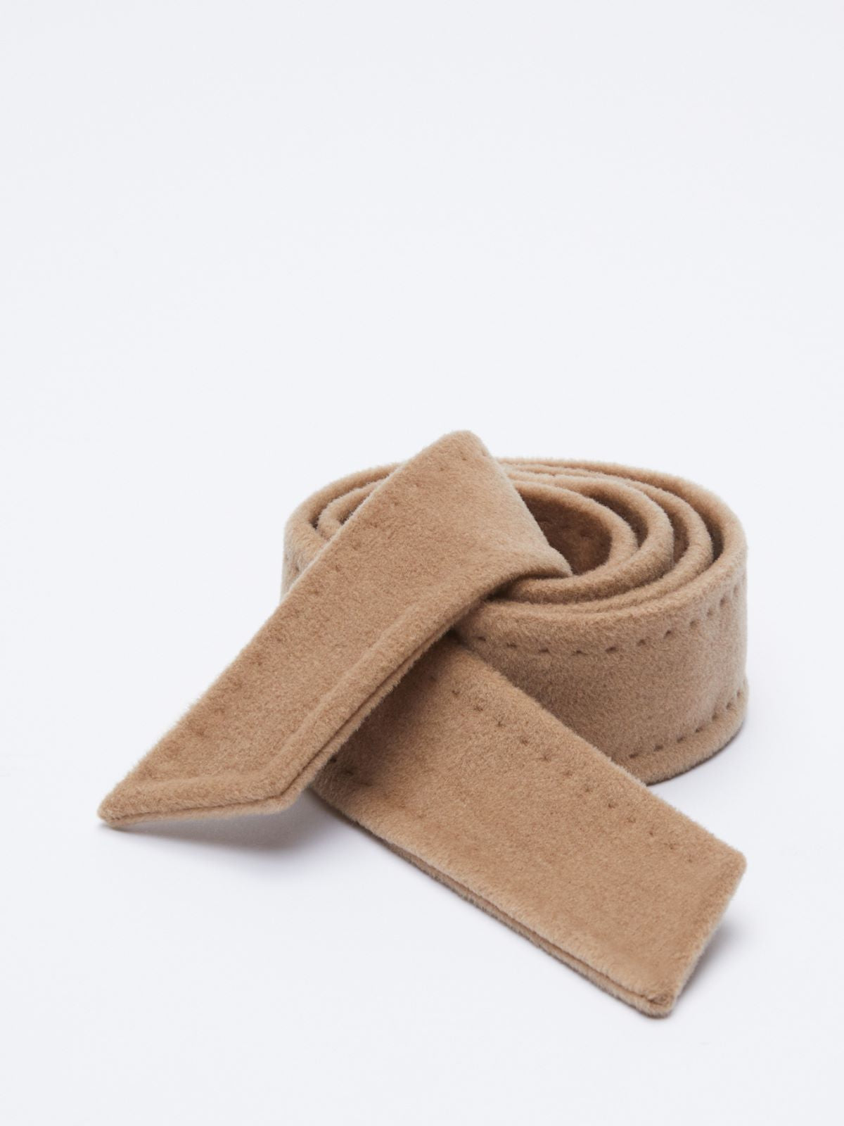 wool coat with tie belt