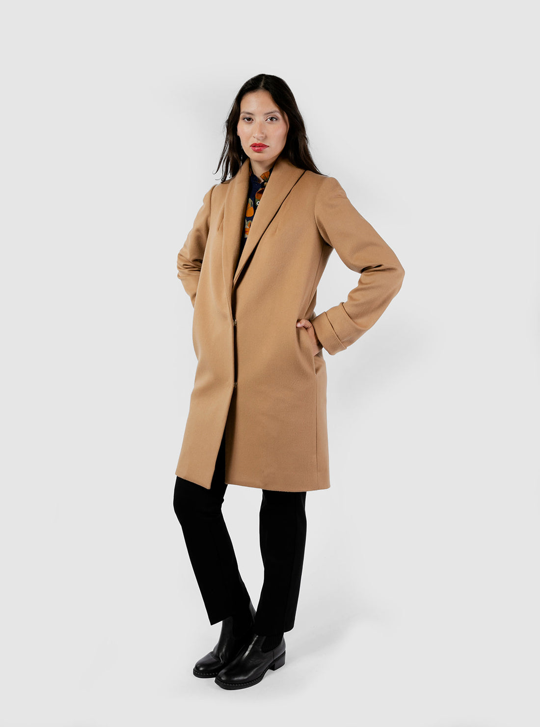 The Wool Tuxedo Coat - Camel