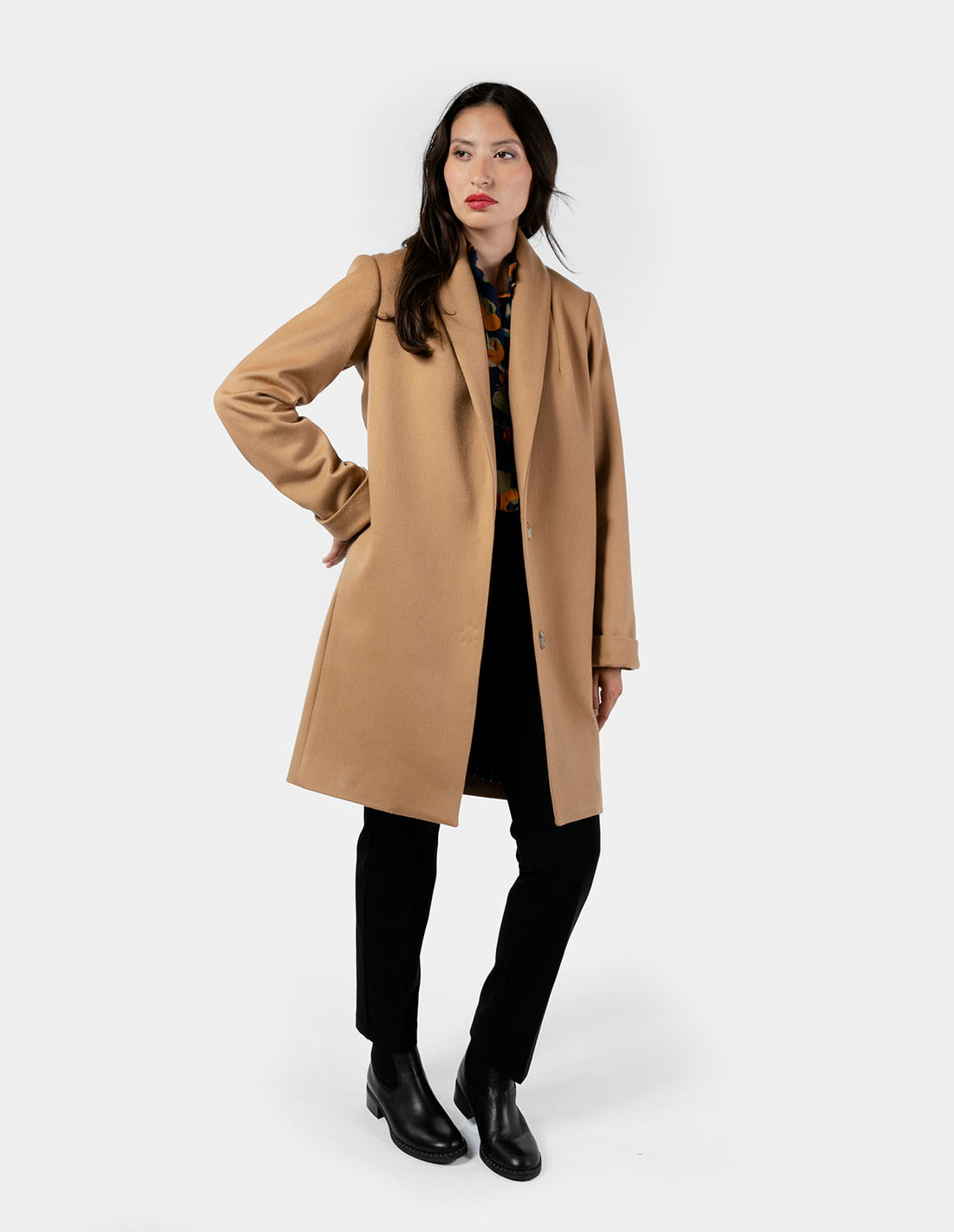 The Wool Tuxedo Coat - Camel