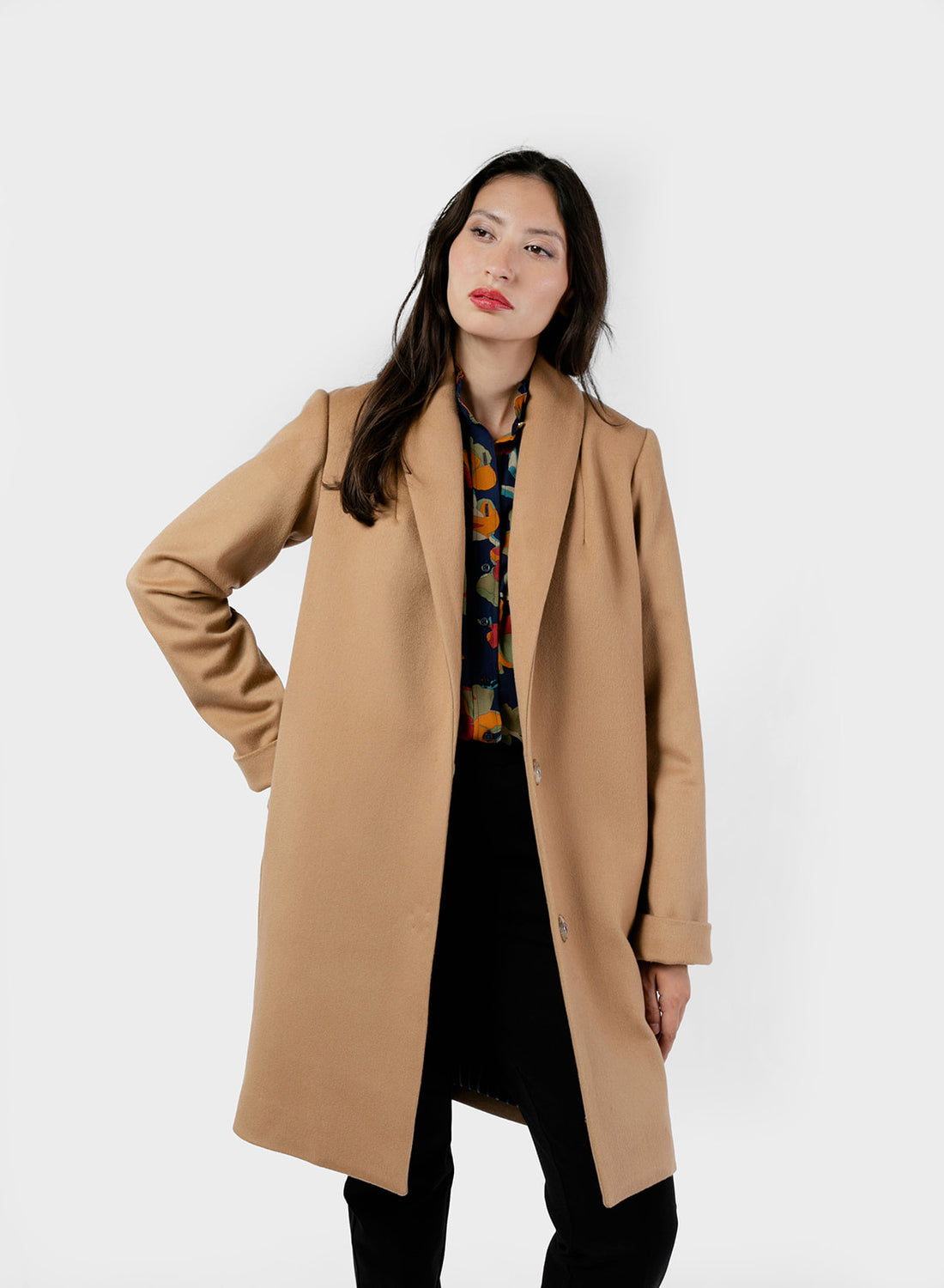 The Wool Tuxedo Coat - Camel