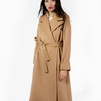 The Dearborn Long Wool Trench Coat - Camel