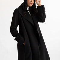 The Southport Overcoat - Black (Wool/ Cashmere)