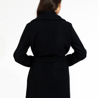 The Southport Overcoat - Black (Wool/ Cashmere)