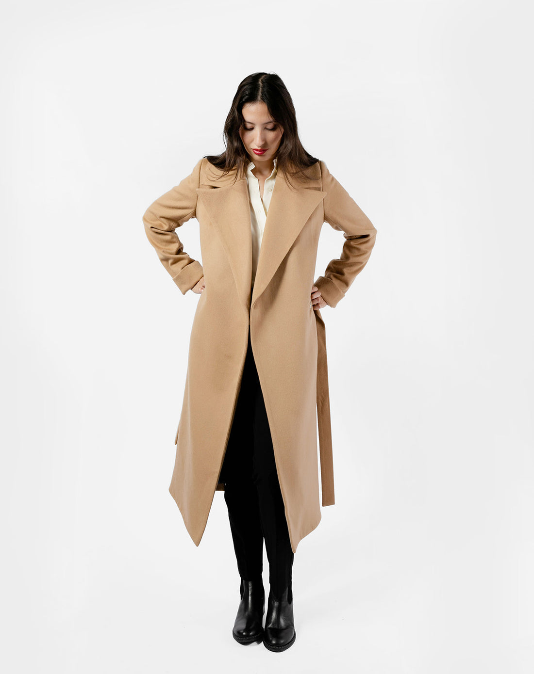 The Dearborn Long Wool Trench Coat - Camel