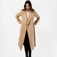 The Dearborn Long Wool Trench Coat - Camel