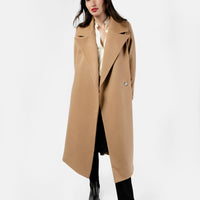 The Dearborn Long Wool Trench Coat - Camel