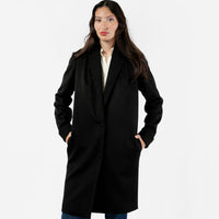 The Wool Tuxedo Coat - Black