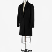 The Wool Tuxedo Coat - Black