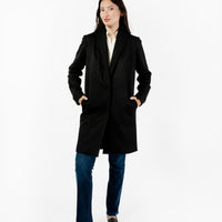 The Wool Tuxedo Coat - Black