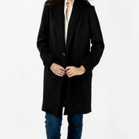 The Wool Tuxedo Coat - Black