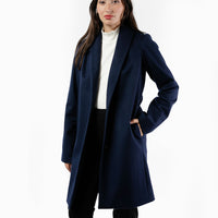 The Wool Tuxedo Coat - Navy