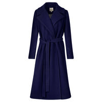 The Dearborn Long Wool Trench Coat - Navy