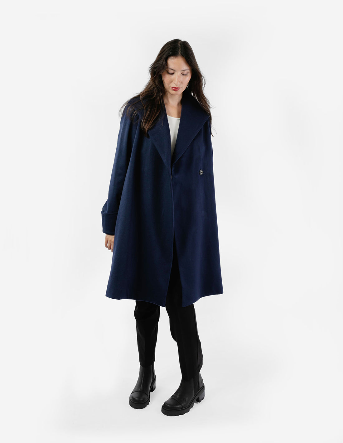 The Southport Wool Coat - Navy