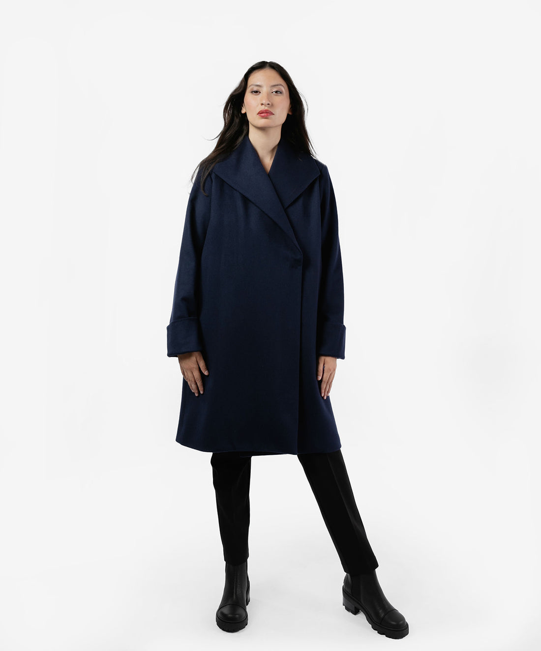 The Southport Wool Coat - Navy