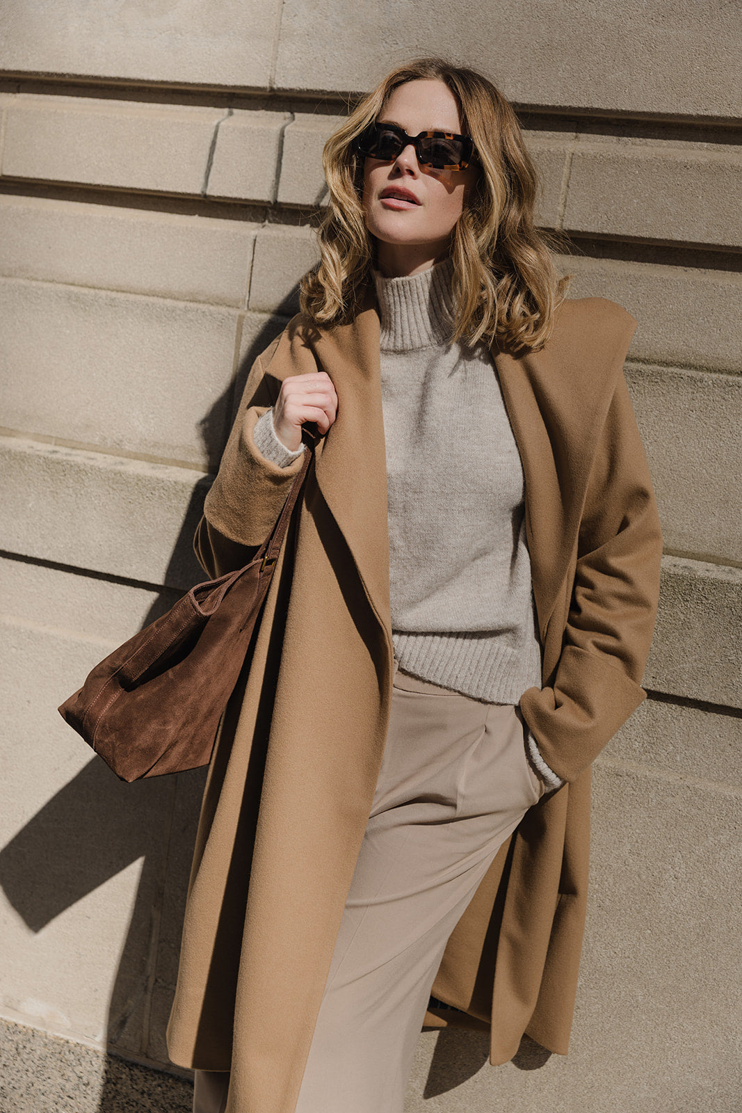 Women's Camel Wool Coat — 100% Wool, American Made