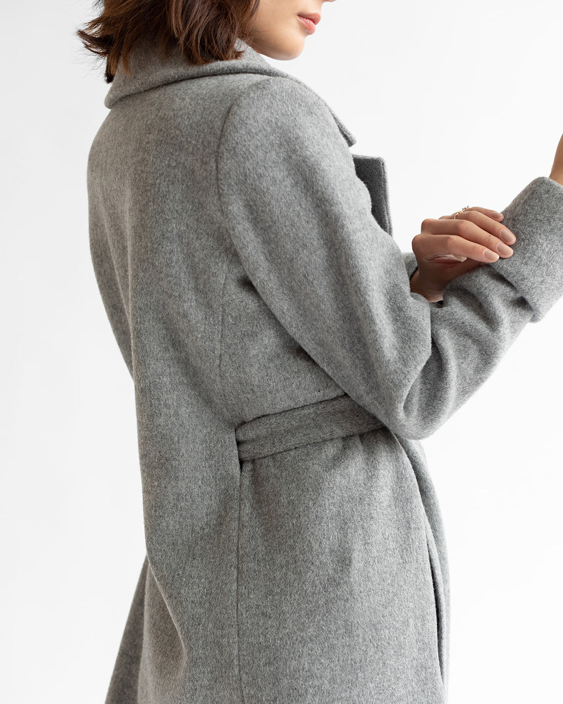 The Dearborn Long Wool Trench Coat - Black