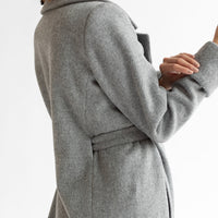 The Dearborn Long Wool Trench Coat - Black