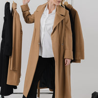 The Dearborn Long Wool Trench Coat - Camel