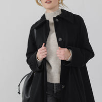 The Mag Mile - Wool Coat in Black
