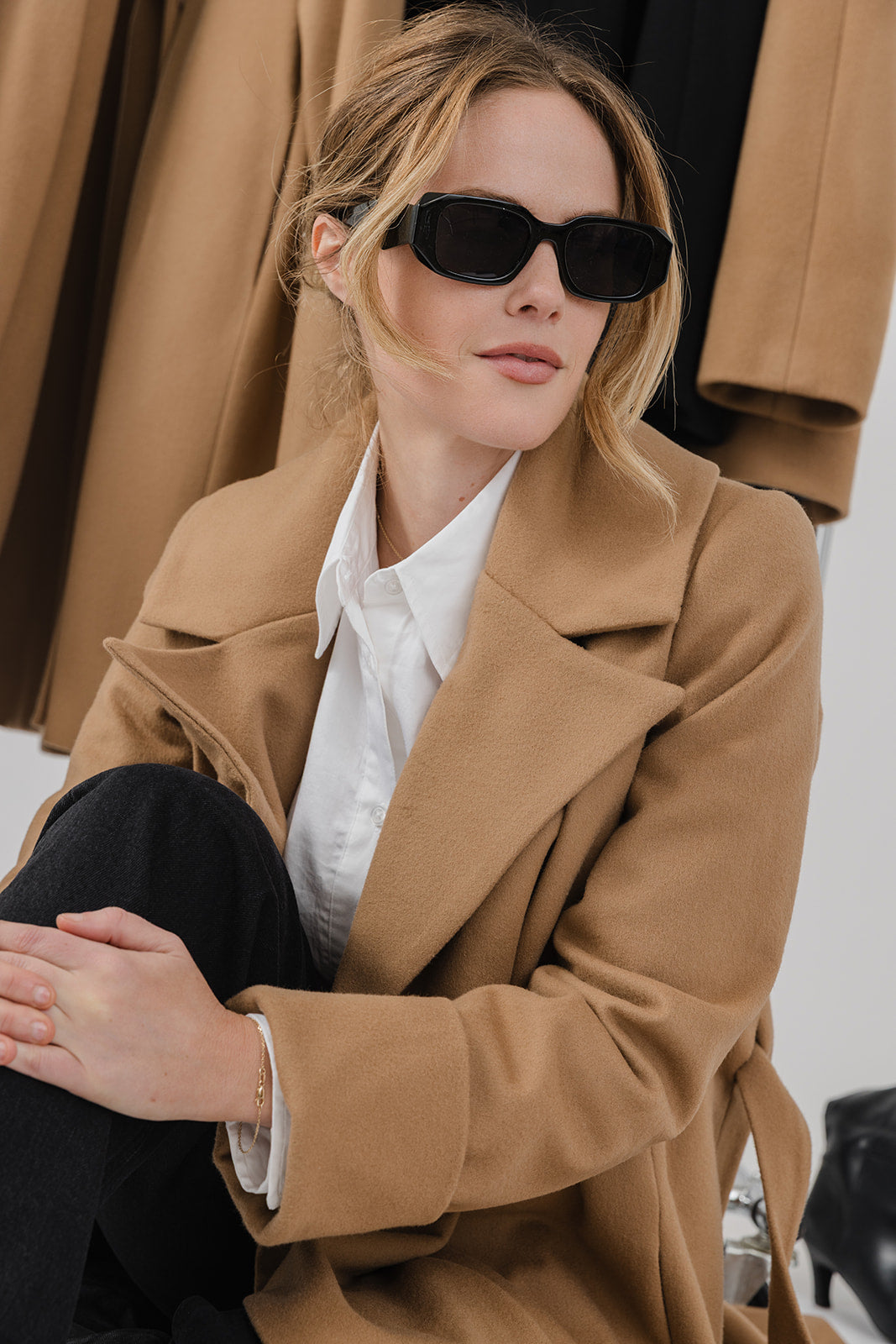 The Dearborn Long Wool Trench Coat - Camel