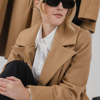 The Dearborn Long Wool Trench Coat - Camel