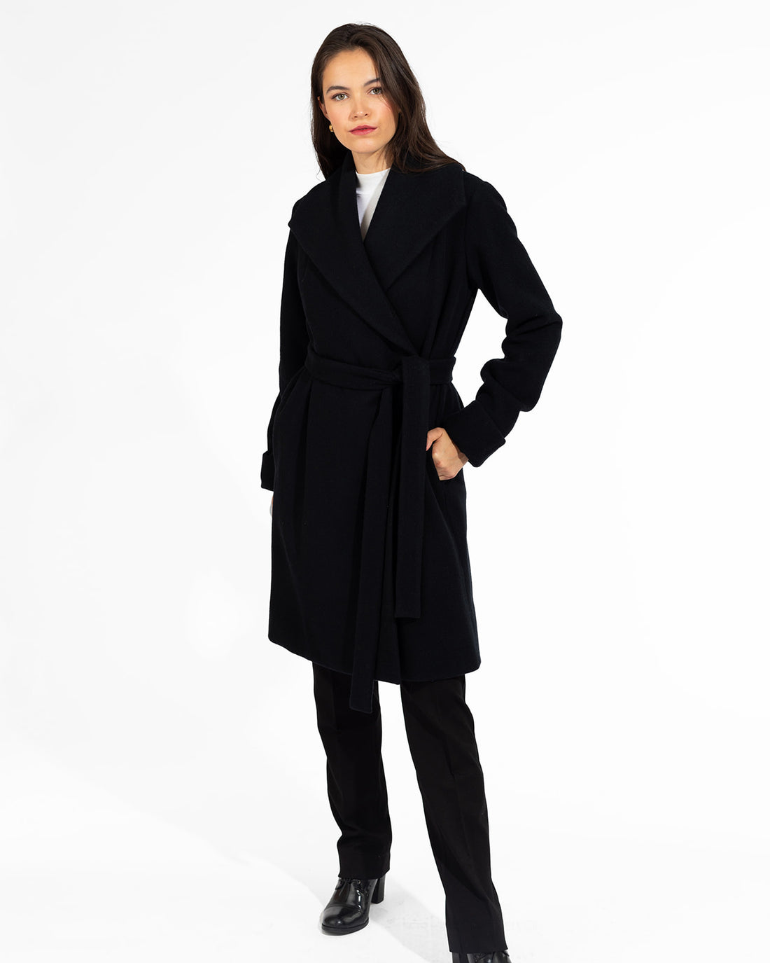 The Southport Overcoat - Black (Wool/ Cashmere)