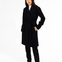 The Southport Overcoat - Black (Wool/ Cashmere)