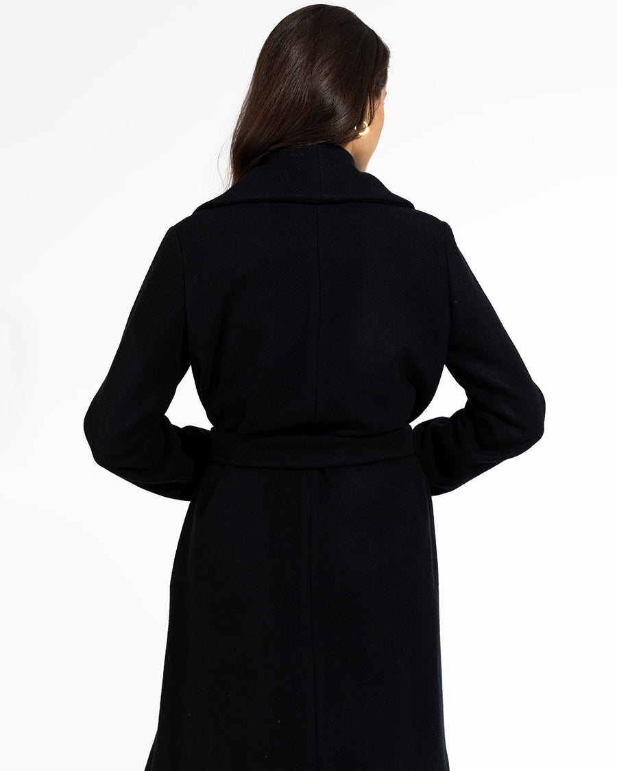 The Southport Overcoat - Black (Wool/ Cashmere)