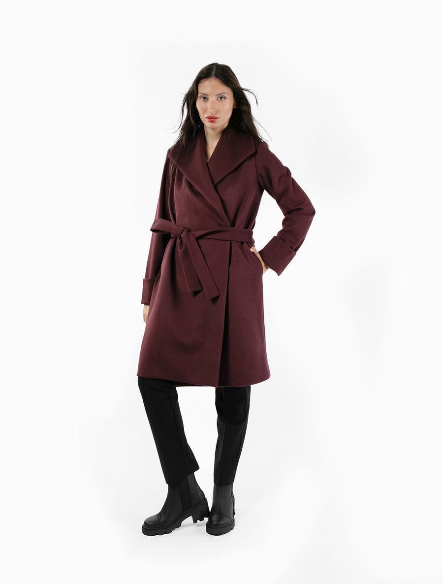 The Southport Overcoat - Bordeaux - Size L