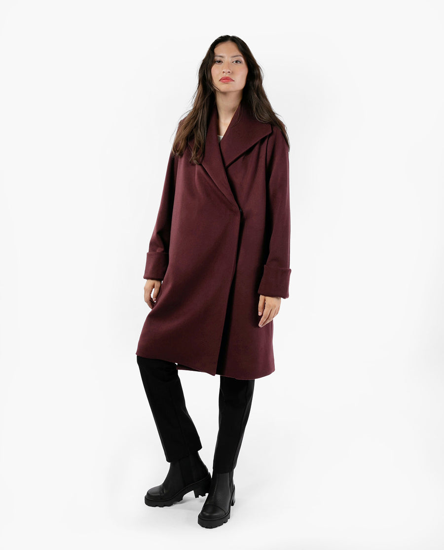 The Southport Overcoat - Bordeaux - Size L