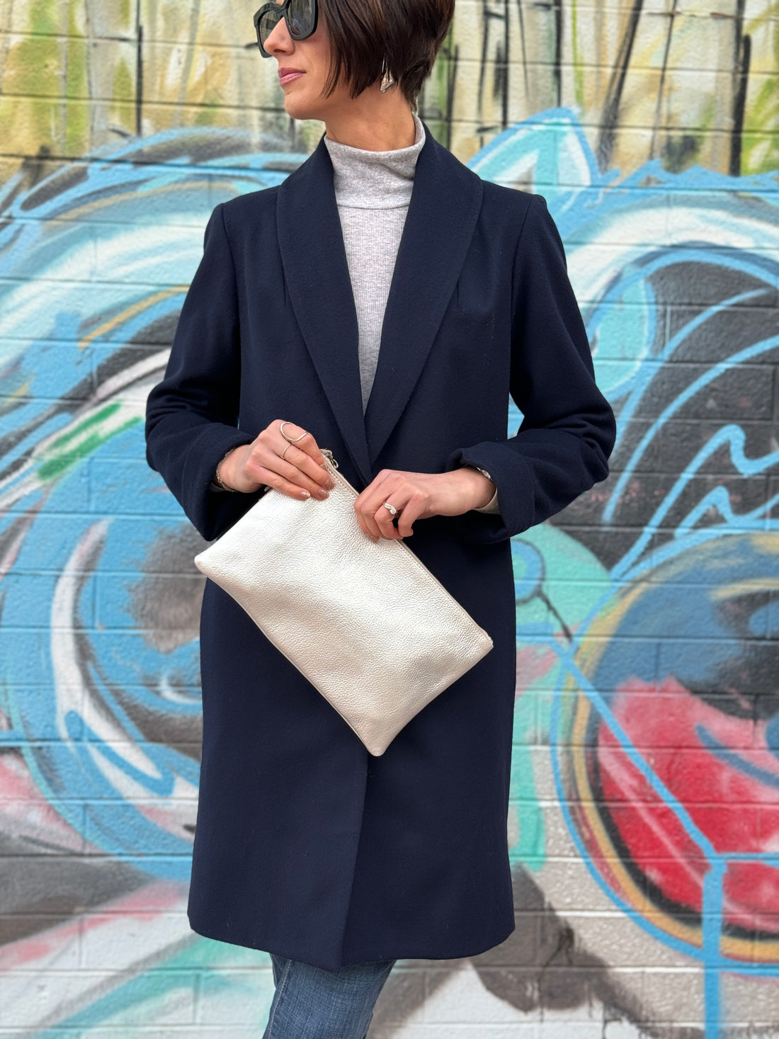 The Wool Tuxedo Coat - Navy