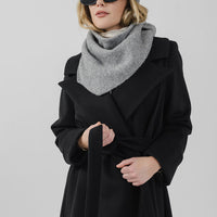 The Dearborn Long Wool Trench Coat - Black
