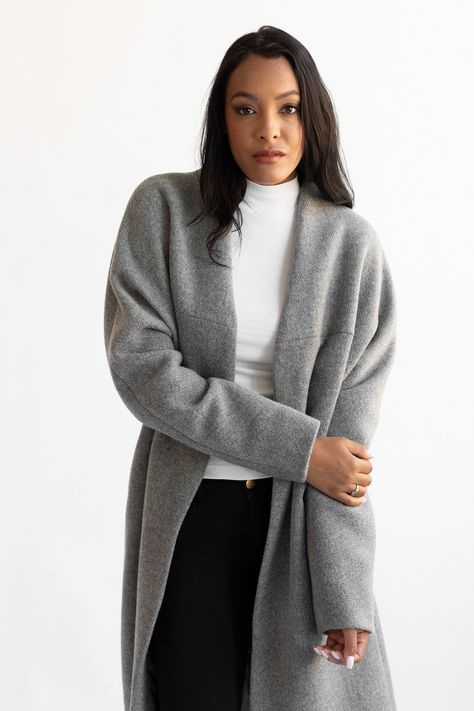 The Chicago Cardigan Coat - Grey