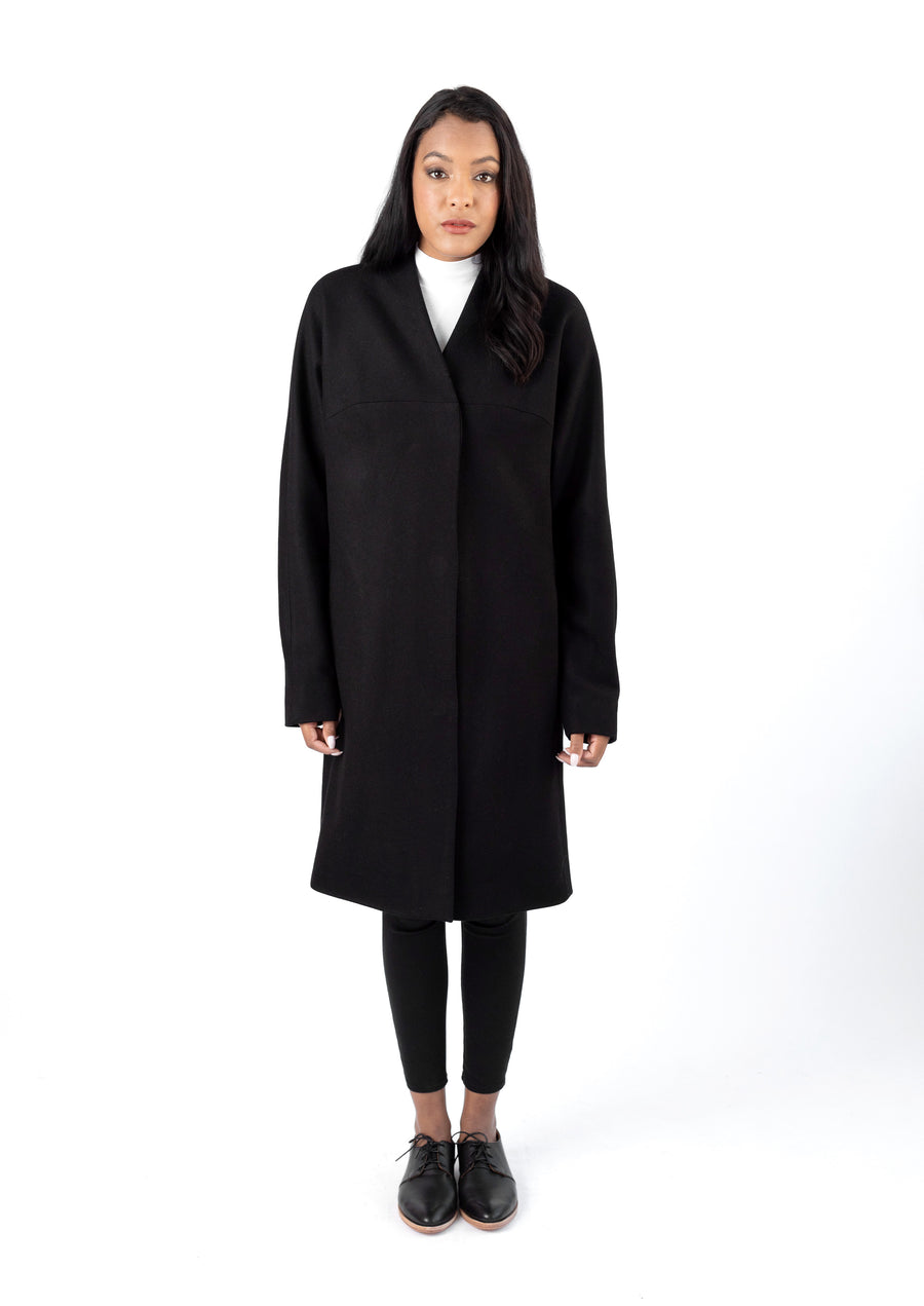The Chicago Cardigan Coat - Black