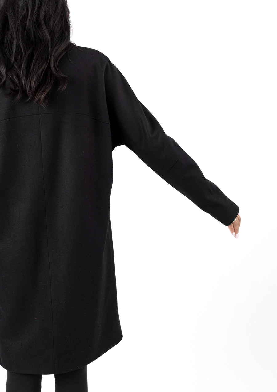 The Chicago Cardigan Coat - Black