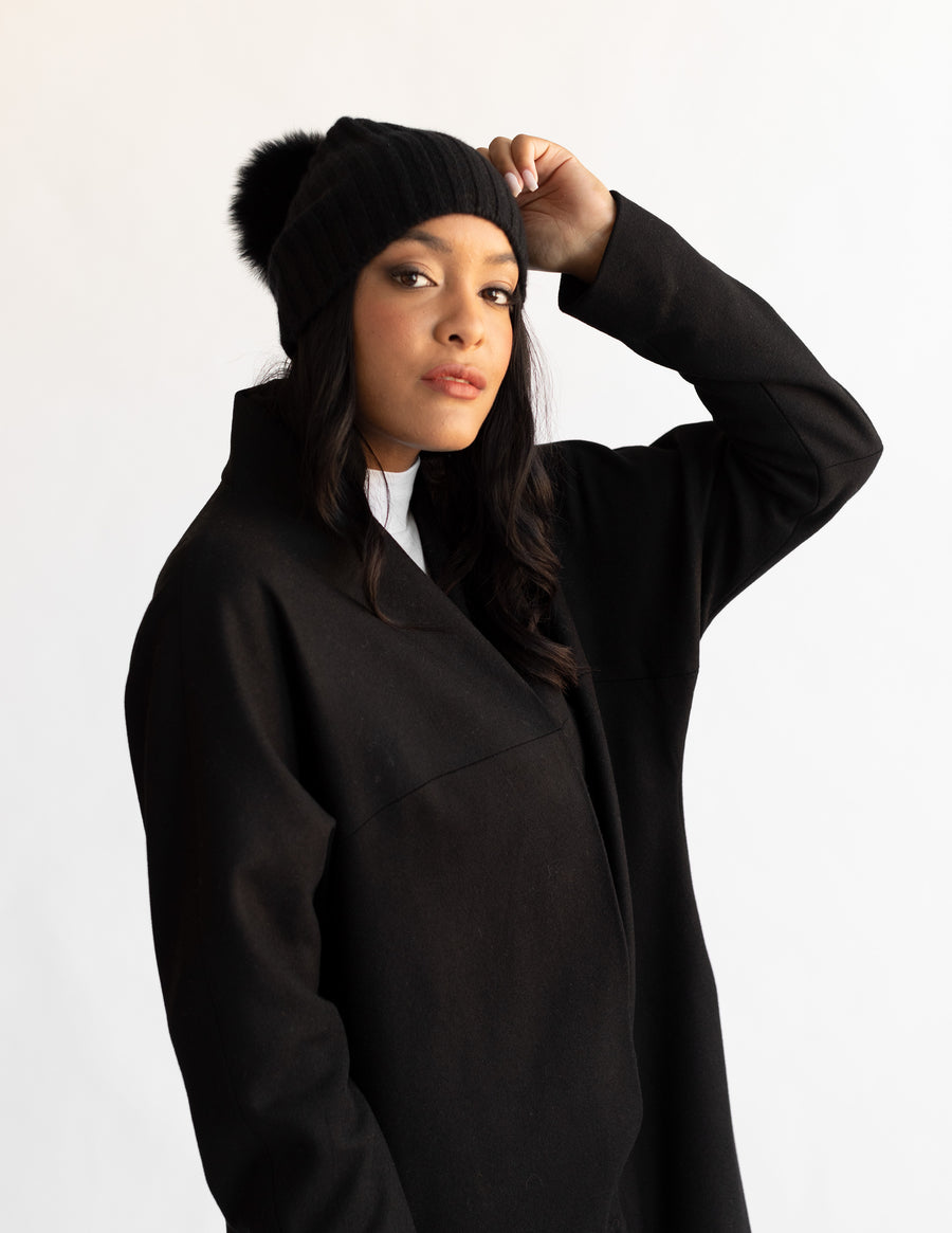 The Chicago Cardigan Coat - Black
