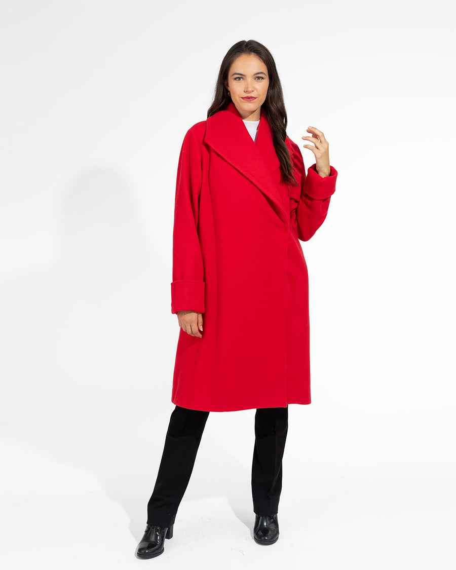 The Southport Overcoat - Scarlet