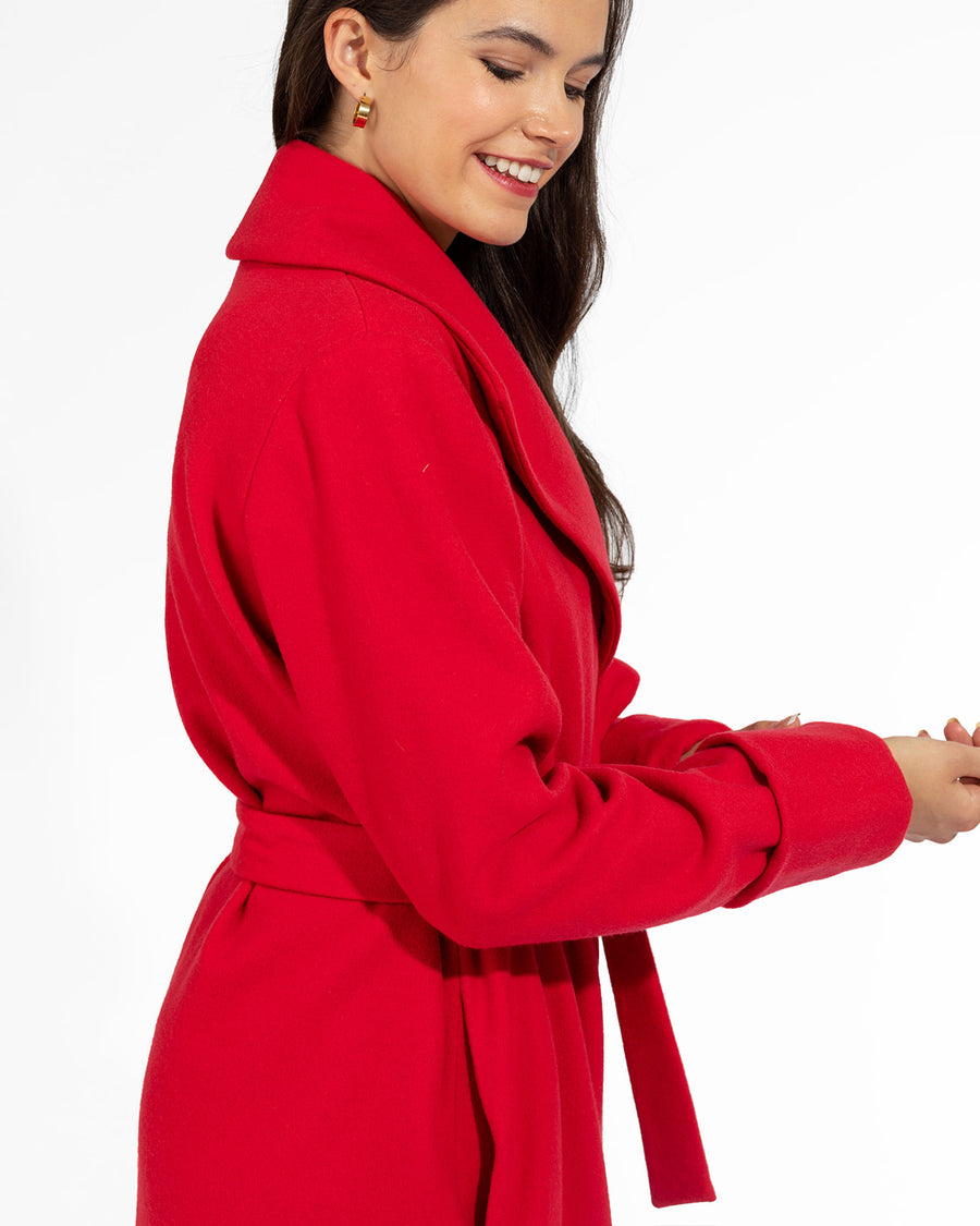The Southport Overcoat - Scarlet
