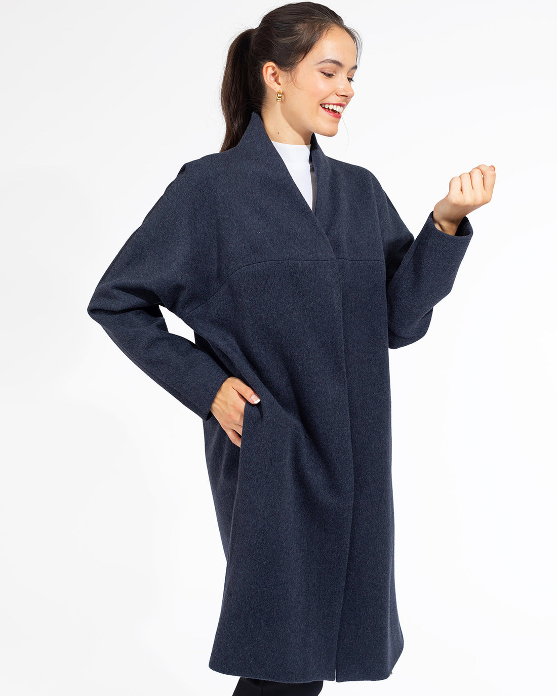 The Chicago Cardigan Coat - Marine
