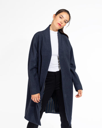 The Chicago Cardigan Coat - Marine