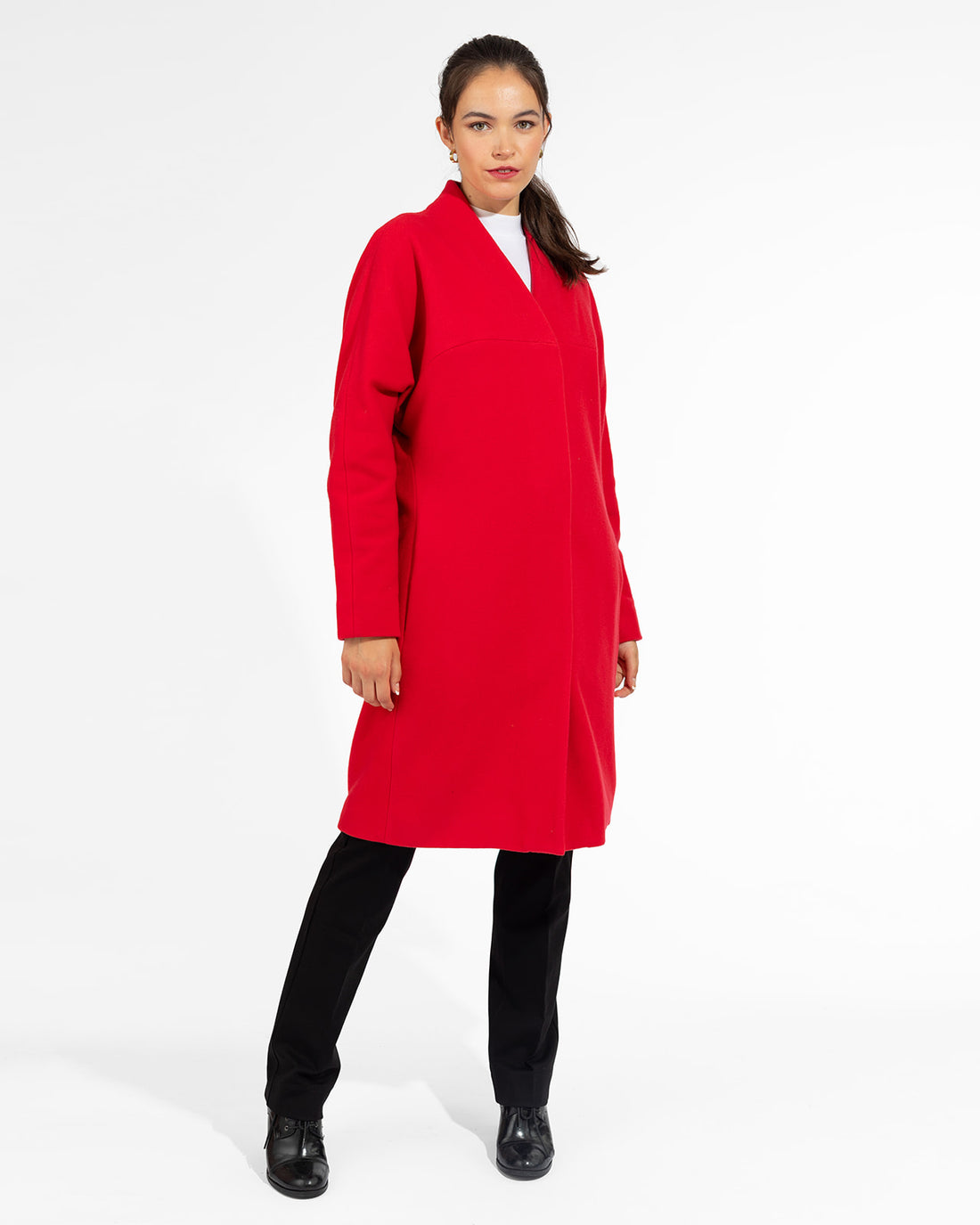 Red Cardigan Coat