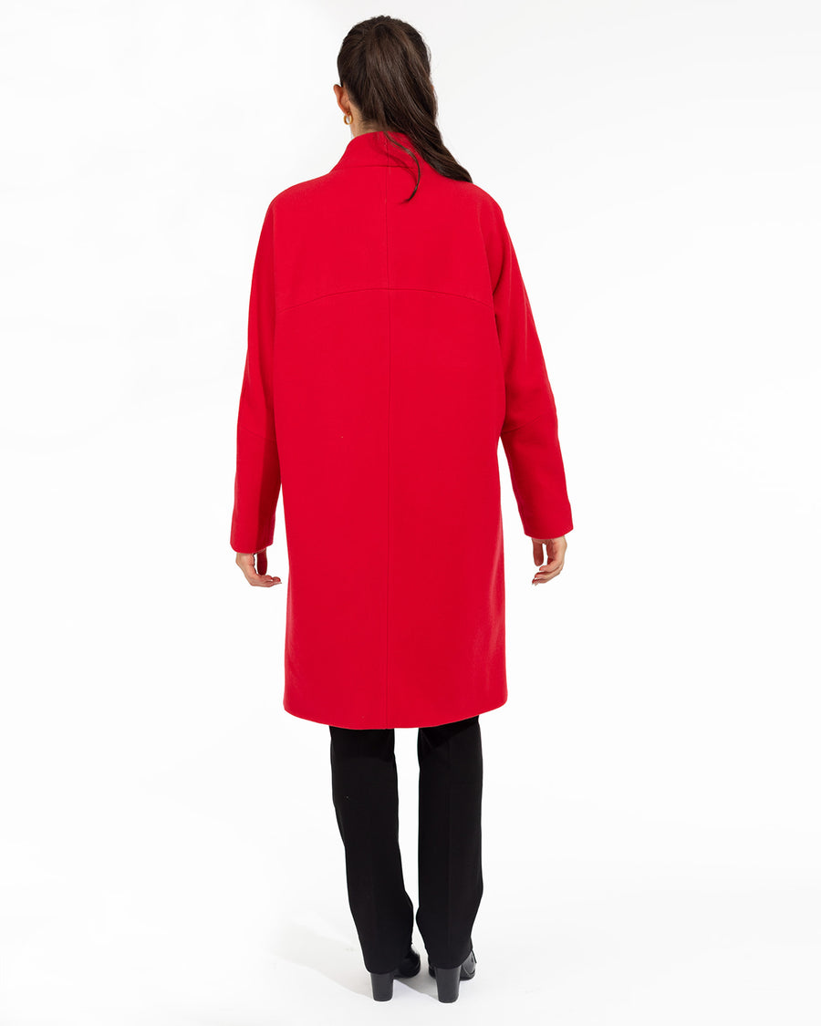 Red Coat Back View
