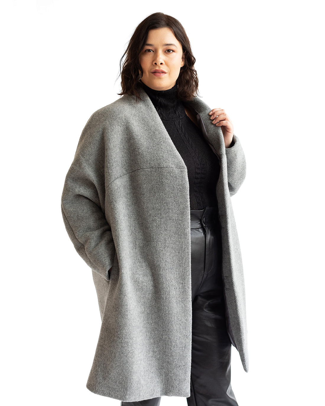 The Chicago Cardigan Coat - Grey